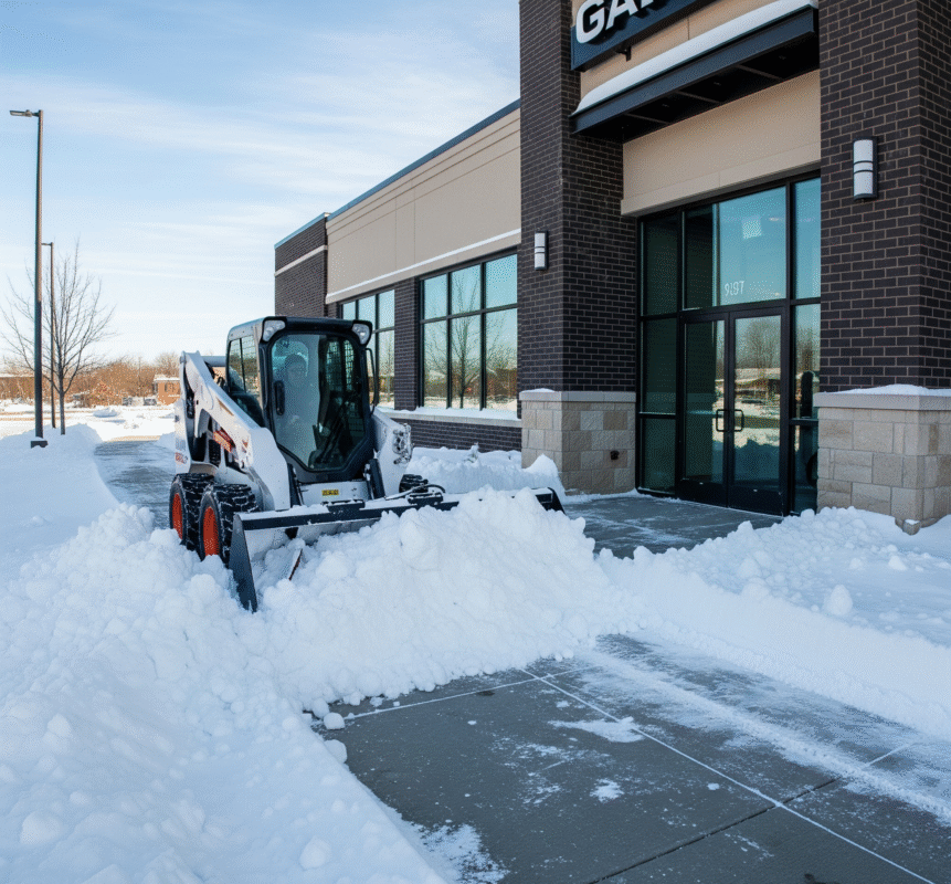 Commercial Snow Removal - 4 Seasons Landscaping Yorkville IL